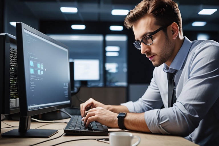 IT support team at work